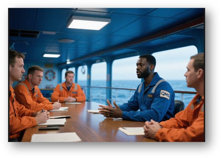 PIS SMS 033 - Reunião de Saúde e Segurança no Trabalho a Bordo ST0004